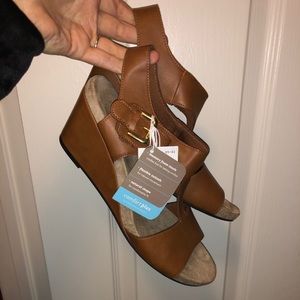 Never worn and amazingly comfortable wedges